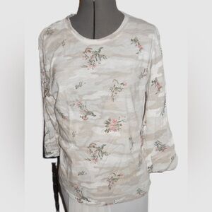 Lucky Brand Beige Floral Women's Blouse